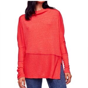 Free People We The Free Londontown Thermal- Size Large- Asymmetrical Hem